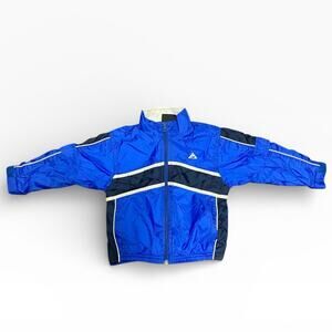 Athletic Works Infant Boy's Windbreaker Jacket 24 Months Blue Black Zip Up